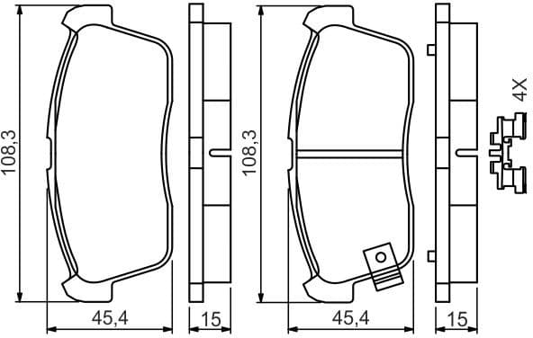 Brake Pad Set, disc brake 0986494618 - image 6