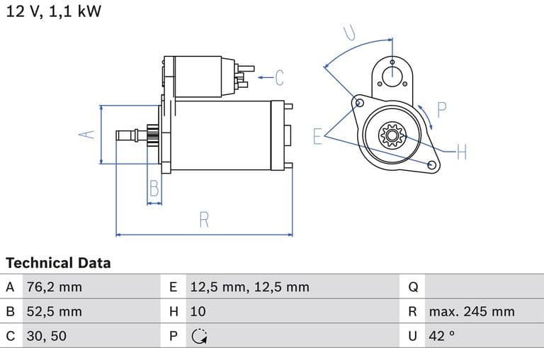 Starter 0986016300 - image 2