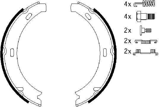 Brake Shoe Set, parking brake 0986487584 - image 6