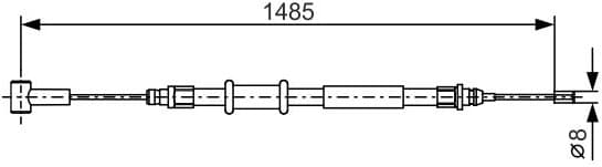 Cable Pull, parking brake 1 987 482 214 - image 2
