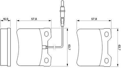 Brake Pad Set, disc brake 0986494000 - image 5