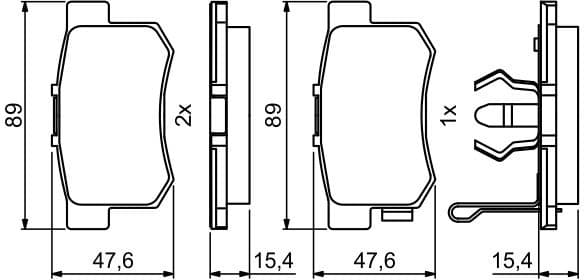 Brake Pad Set, disc brake 0986494233 - image 8