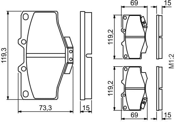 Brake Pad Set, disc brake 0986424268 - image 9