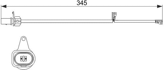 Warning Contact, brake pad wear 1 987 474 507 - image 6