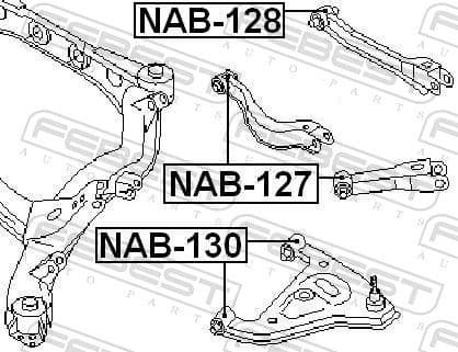Mounting, control/trailing arm NAB-128 - image 2