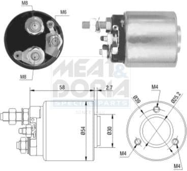 Solenoid Switch, starter 46008