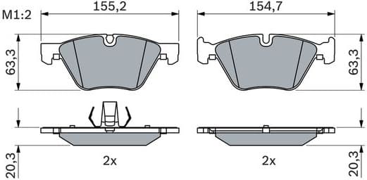 Brake Pad Set, disc brake 0 986 424 621 - image 2