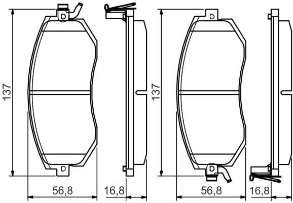Brake Pad Set, disc brake 0986495125 - image 2
