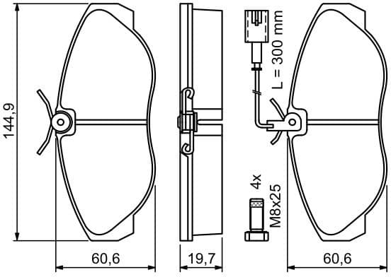 Brake Pad Set, disc brake 0986424556 - image 5