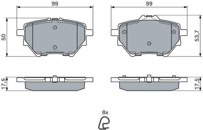 Brake Pad Set, disc brake 0986494716 - image 8