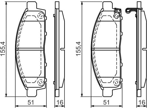 Brake Pad Set, disc brake 0986494268 - image 13