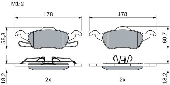 Brake Pad Set, disc brake 0986494284 - image 14