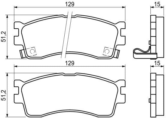 Brake Pad Set, disc brake 0986494144 - image 6