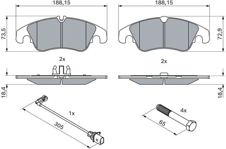 Brake Pad Set, disc brake 0986494259 - image 14