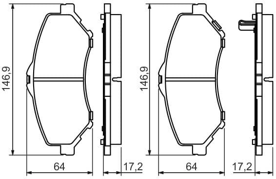 Brake Pad Set, disc brake 0986494493 - image 12