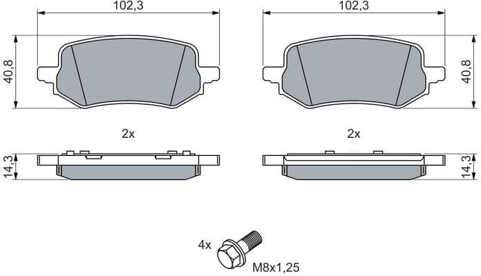 Brake Pad Set, disc brake 0986460049 - image 6