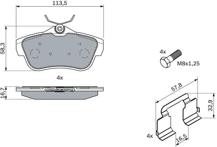 Brake Pad Set, disc brake 0986494192 - image 12