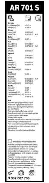 Wiper blade set BOSCH 2psc 3397007706 - image 5