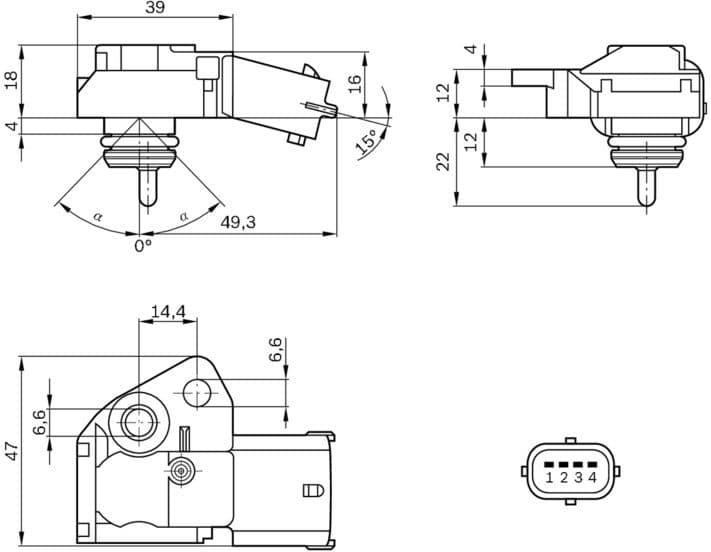 Sensor, fuel pressure 0261230110 - image 18
