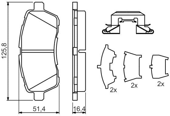 Brake Pad Set, disc brake 0986494652 - image 12