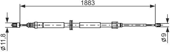 Cable Pull, parking brake 1 987 482 302 - image 2