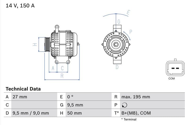 Alternator 0986081820 - image 3