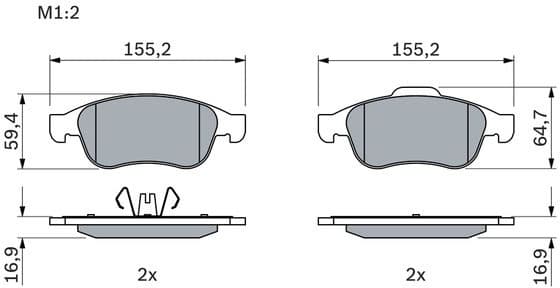 Brake Pad Set, disc brake 0986494441 - image 11