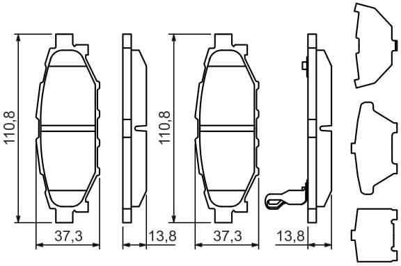Brake Pad Set, disc brake 0986494444 - image 8