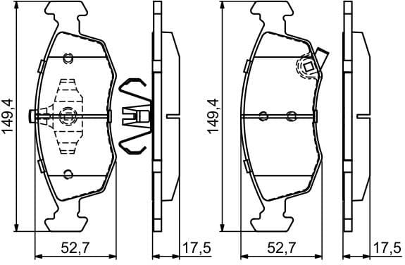 Brake Pad Set, disc brake 0986494687 - image 8