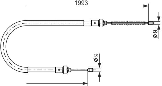 Cable Pull, parking brake 1 987 482 233 - image 2