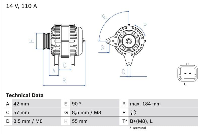 Alternator 0986048611 - image 2