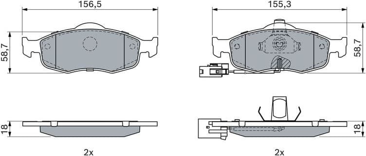Brake Pad Set, disc brake 0986424359 - image 8
