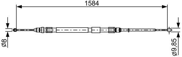 Cable, parking brake 1987482491 - image 2
