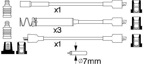 Ignition Cable Kit 0986356722 - image 10