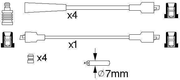Ignition Cable Kit 0986356750 - image 10