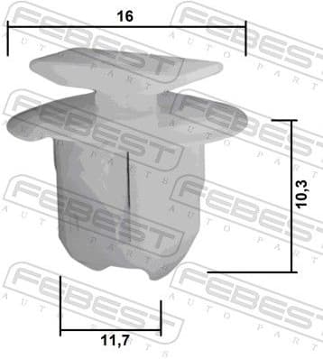 Clip, trim/protection strip 88570-133 - image 2