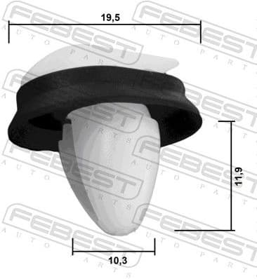 Clip, trim/protection strip 88570-211 - image 2