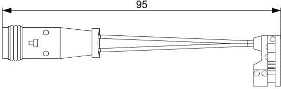 Warning Contact, brake pad wear 1987473006 - image 6
