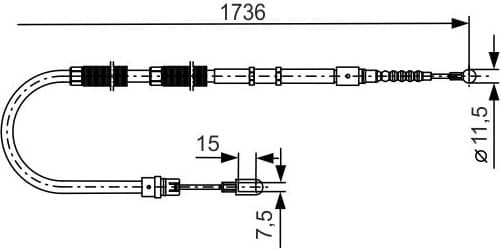 Cable Pull, parking brake 1 987 477 257 - image 6