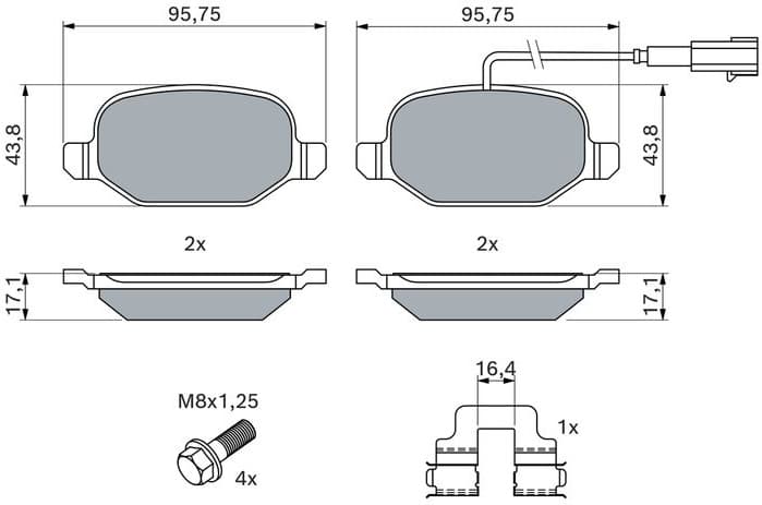 Brake Pad Set, disc brake 0986494776 - image 7