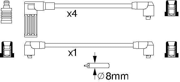 Ignition Cable Kit 0986356718 - image 10