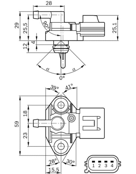 Sensor, fuel pressure 0261230093 - image 15