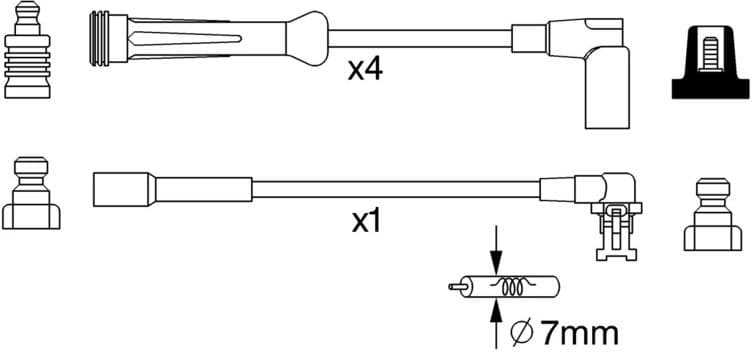 Ignition Cable Kit 0986357250 - image 10