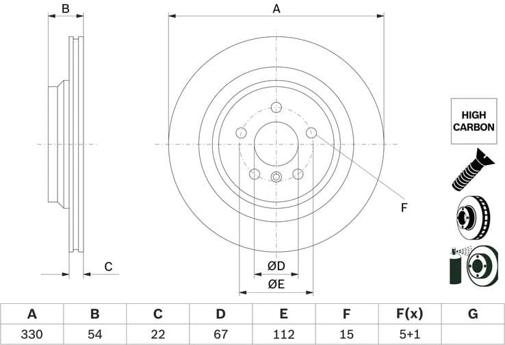 Brake Disc 0 986 479 E97 - image 2