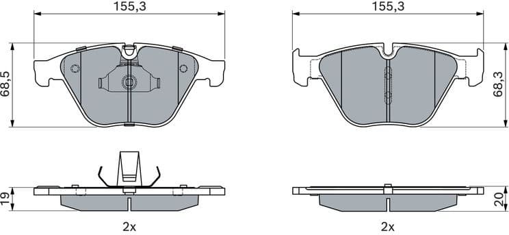 Brake Pad Set, disc brake 0986494898 - image 5