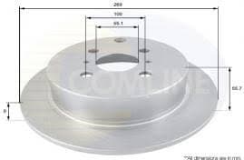 Brake disc, 1pcs REAR ADC01104 - image 2