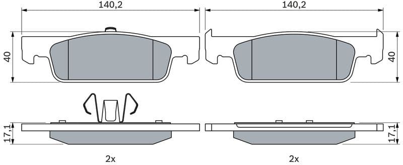 Brake Pad Set, disc brake 0986494661 - image 14