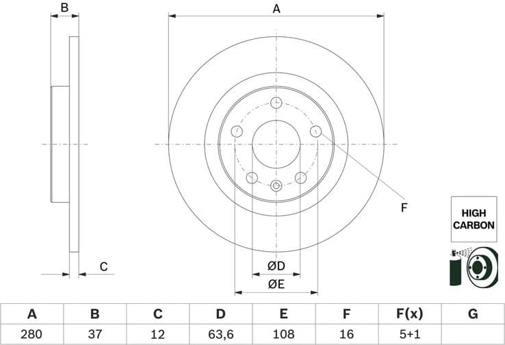 Brake Disc 0 986 479 F41 - image 2