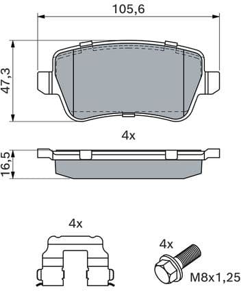 Brake Pad Set, disc brake 0986494126 - image 2
