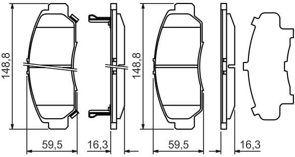 Brake Pad Set, disc brake 0986424722 - image 9